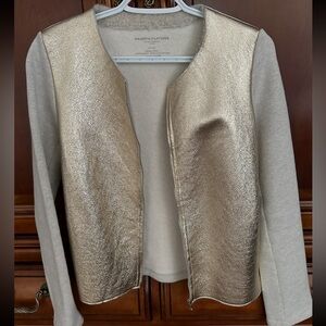 Majestic Filatures PARIS
Metallic Leather-Front Jacket (Designer Size 1)
Gold
